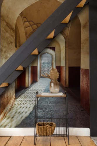 Picture of DELHIINDIA-DECEMBER 142015 Doorway  Tomb of Humayun mausoleum in the garden of Char Bagh