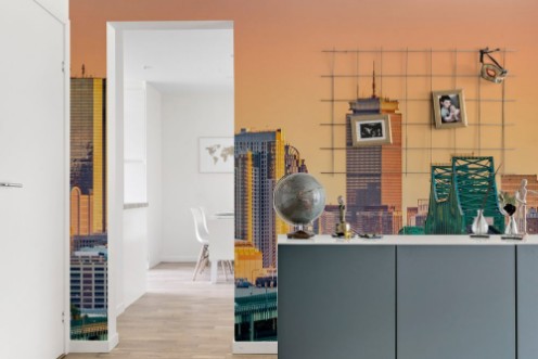 Afbeeldingen van Tobin bridge Zakim bridge and Boston skyline panorama at sunset