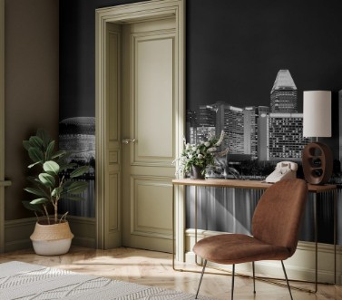 Afbeeldingen van Skyline of Singapore city at night