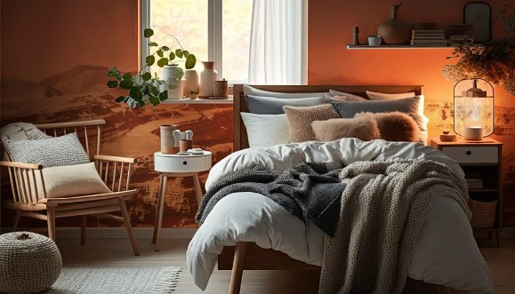 Afbeeldingen van Panorama of the Martian landscape mountains on Mars