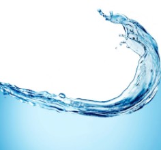 Picture of Water wave on white background