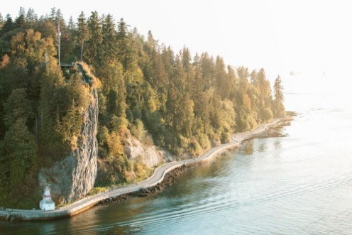 Image de Sunset at Stanley Park Vancouver British Columbia Canada Nature and ocean Coast of Pacific North West Golden Hour