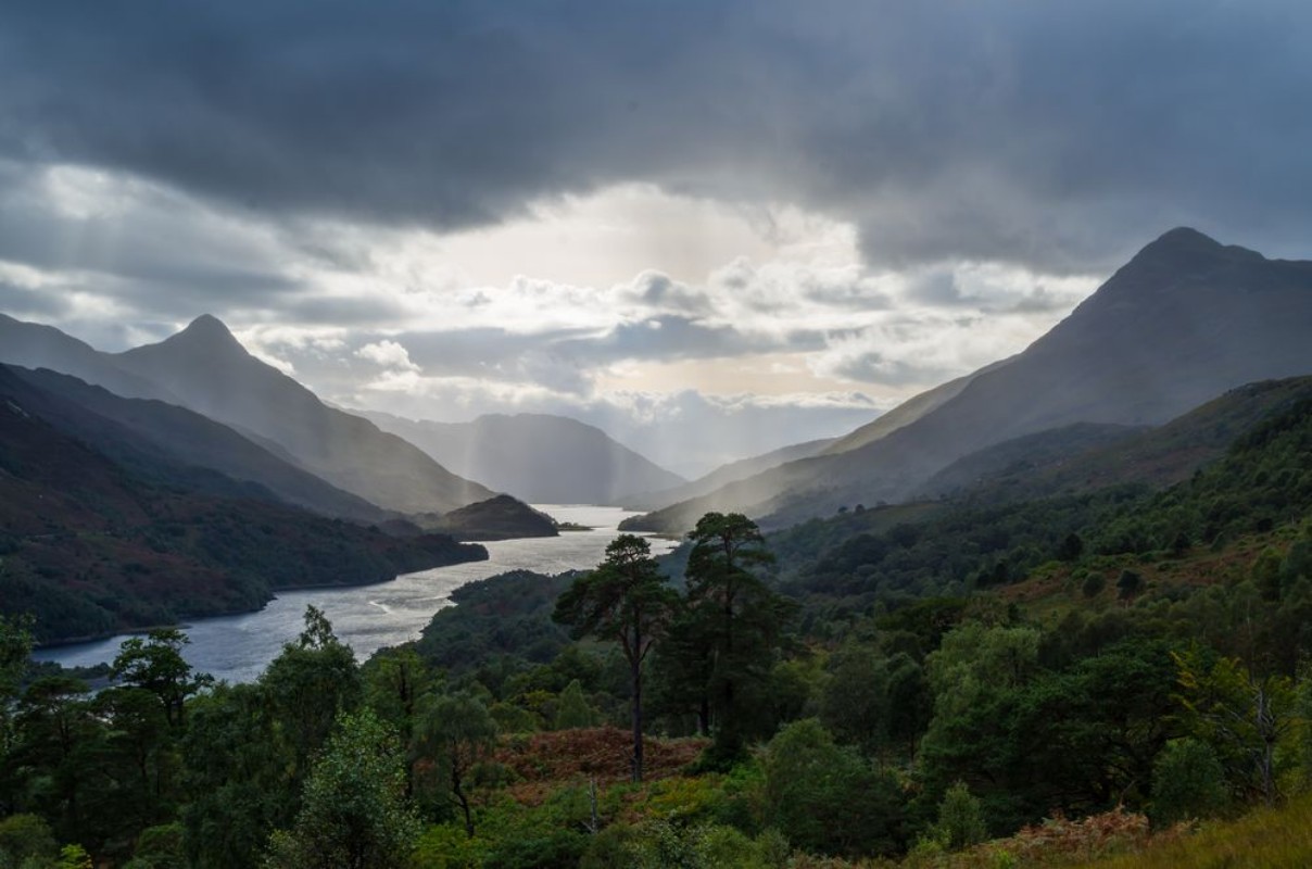 Picture of Beautiful sunset at Loch leven in Scotland Great Brittain