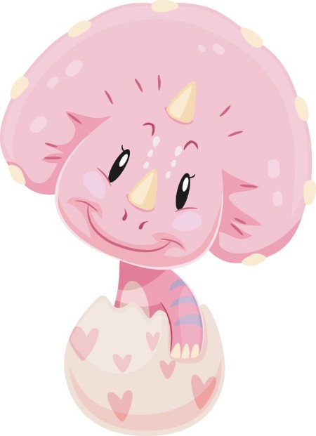 Picture of Dinosaur Triceratops Baby Egg