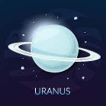 Pilt The planet Uranus vector illustration