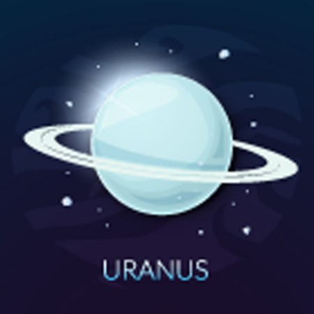 Afbeeldingen van The planet Uranus vector illustration