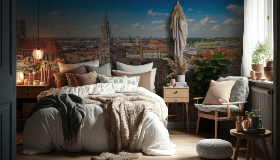 Bild på Munich city skyline panorama Munich Germany