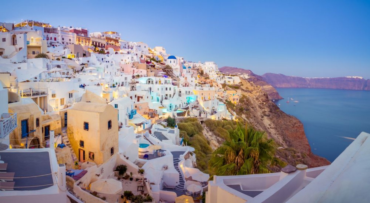 Afbeeldingen van Cityscape of Santorini Island