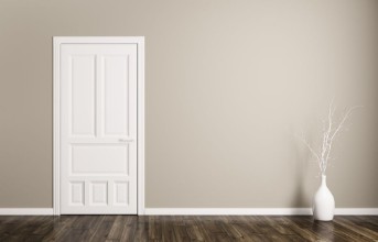 Bild von Interior background with door 3d rendering
