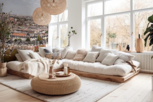 Afbeeldingen van Aerial view of Amsterdam city roofs beside Sarphati park