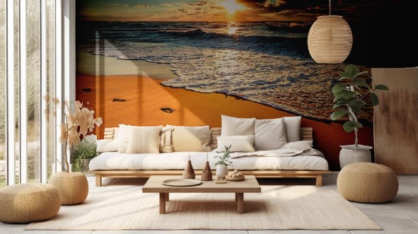 Picture of Soloppgang over havet