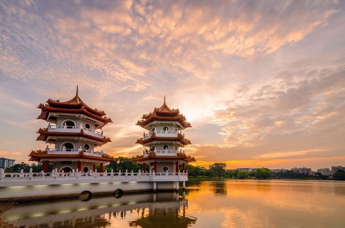 Picture of Twin Pagoda of Chinese Garden