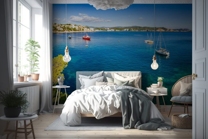 Image de Spain Coastline Panorama Mediterranean Sea Majorca Cala Fornells