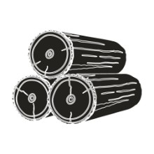Afbeeldingen van Stack of logs icon in black style isolated on white background Sawmill and timber symbol stock vector illustration