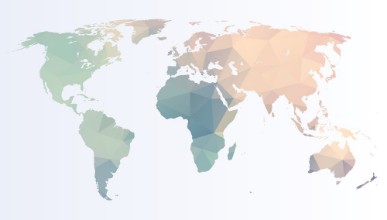 Picture of Polygonal world map