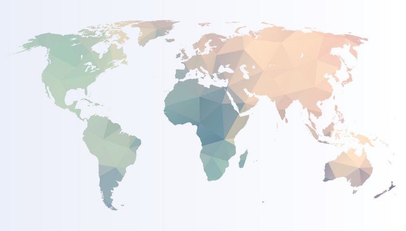 Picture of Polygonal world map