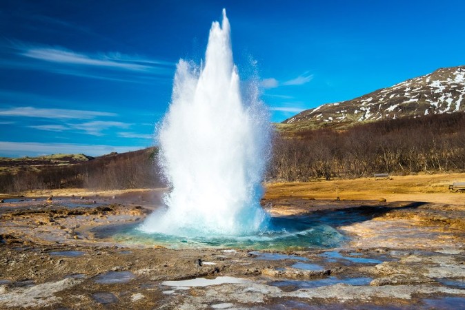 Picture of Strokkur geysir eruption Golden Circle Iceland