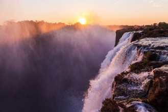 Picture of The naturally formed Devils Pool where some tourists swim despite a risk of plunging over the edge