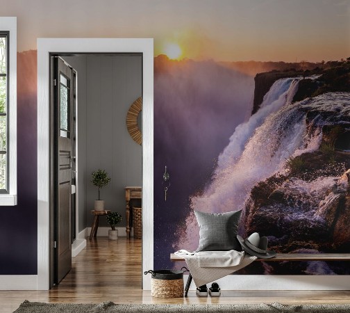 Bild på The naturally formed Devils Pool where some tourists swim despite a risk of plunging over the edge