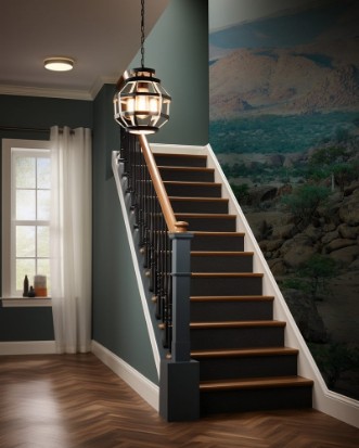 Afbeeldingen van Rocky landscape of Namibia with huge boulders and green trees