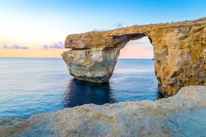 Picture of Beautiful View of Azure Window Gozo Malta using for Nature Horizontal Wallpaper Free Space for Text
