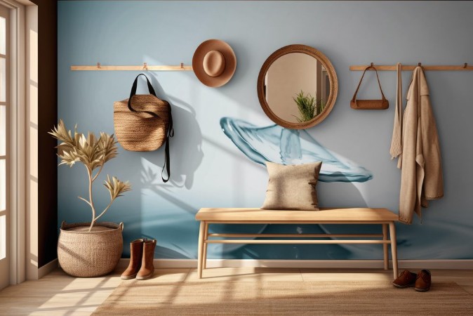 Bild på Water drop falling and drips on water mirror Water drop splash and make perfect circles on surface