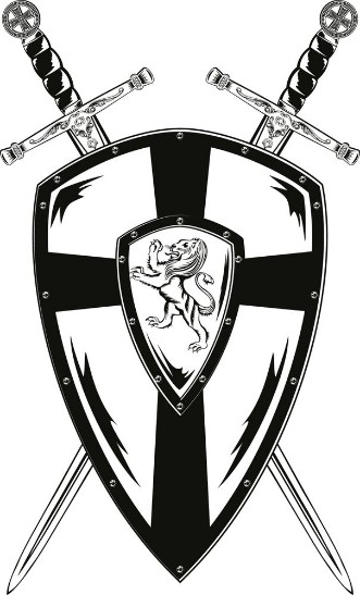 Picture of Crossed swords and board