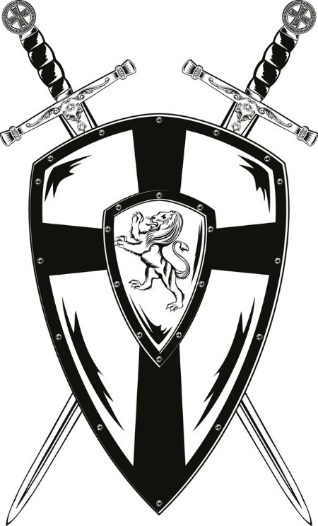 Picture of Crossed swords and board