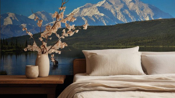 Afbeeldingen van Moose in the lake