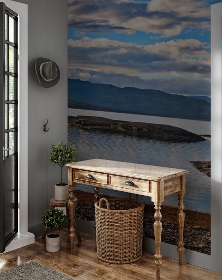 Picture of Panorama alpine lake with islands in Sweden