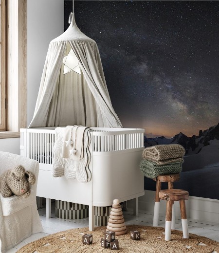 Afbeeldingen van Mountain stars and milky way Chamonix