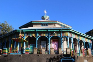 Afbeeldingen van Entoto Maryam Church an orthodox temple on the Entoto mountain in Addis Ababa