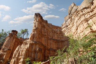 Picture of View of nice giant rock in  national park 