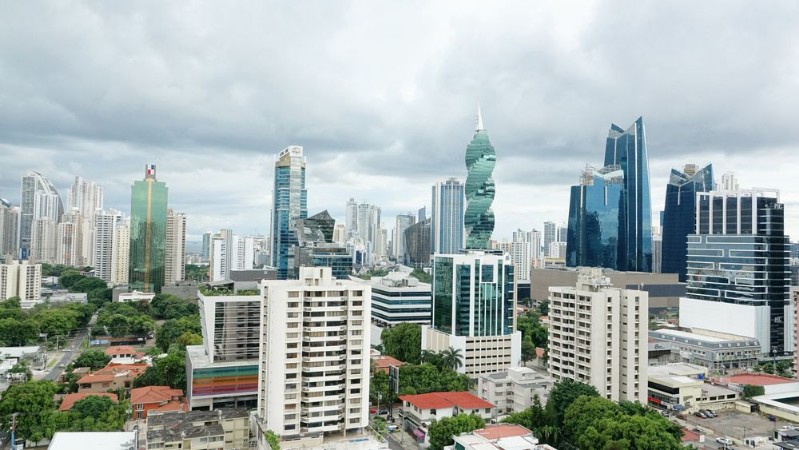Afbeeldingen van PANAMA CITY-PANAMA-DEC 8 2016 View of the modern skyline of Panama City with all its high rise towers in the heart of downtown