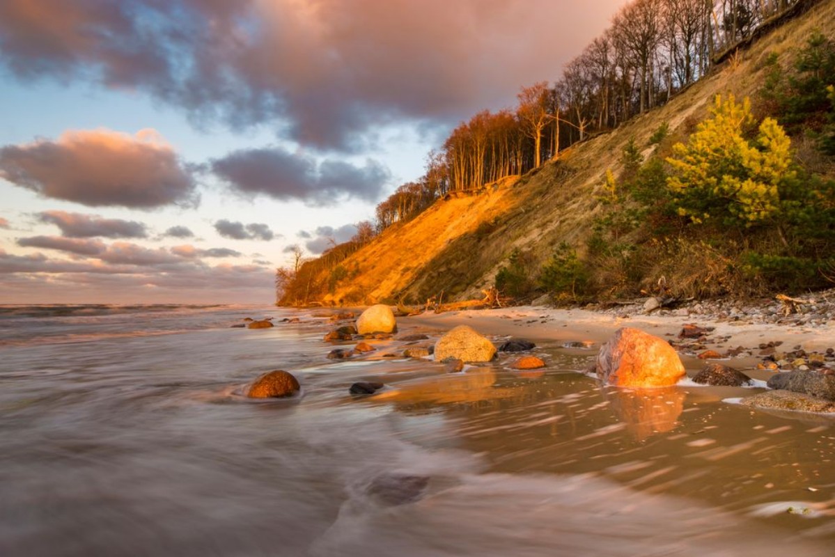 Picture of Storm sea sunset on a stormy sea