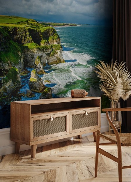 Afbeeldingen van Kste mit Klippen bei Portrush in Nordirland 