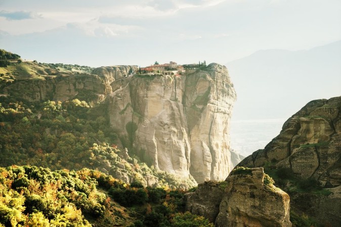 Meteora monasteries in Greece photowallpaper Scandiwall