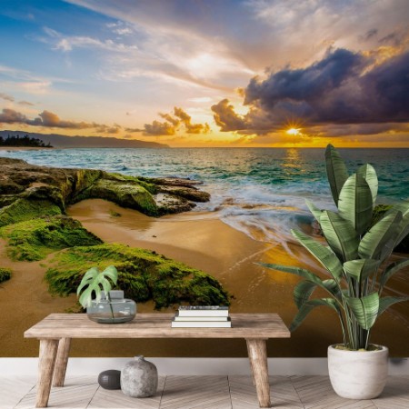 Picture of Beautiful Hawaiian Sunset on the North Shore of Oahu