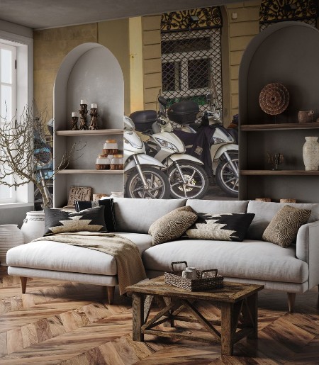 Afbeeldingen van Motorcycles in the streets of Italian cities