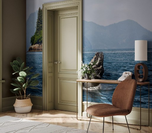 Picture of Alaska Humpback whale breaching jumping