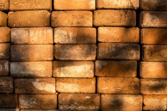 Pilt Brick Stact Texture Background with Sunlight Shading