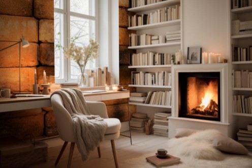 Picture of Brick Stact Texture Background with Sunlight Shading