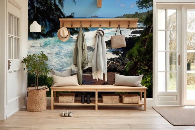 Picture of Kaihalulu red sand beach Maui Hawaii