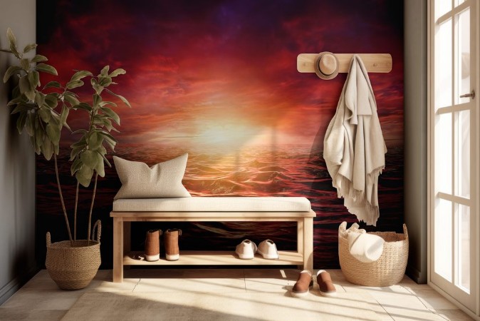 Picture of Sunset on a stormy sea