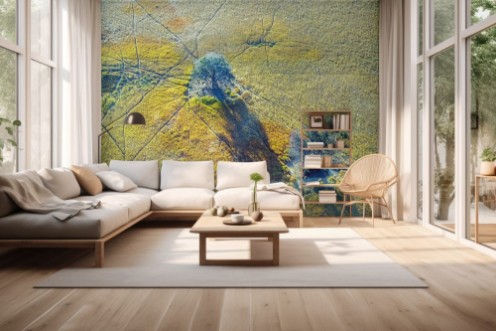 Afbeeldingen van Okavango delta Okavango Grassland is one of the Seven Natural Wonders of Africa view from the airplane - Botswana