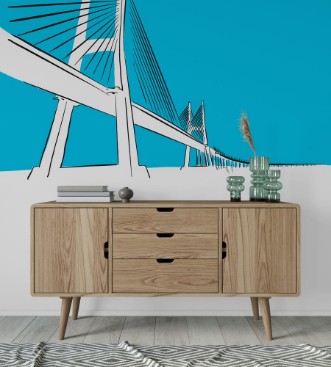 Afbeeldingen van Oresundsbron bridge Blaue Serie