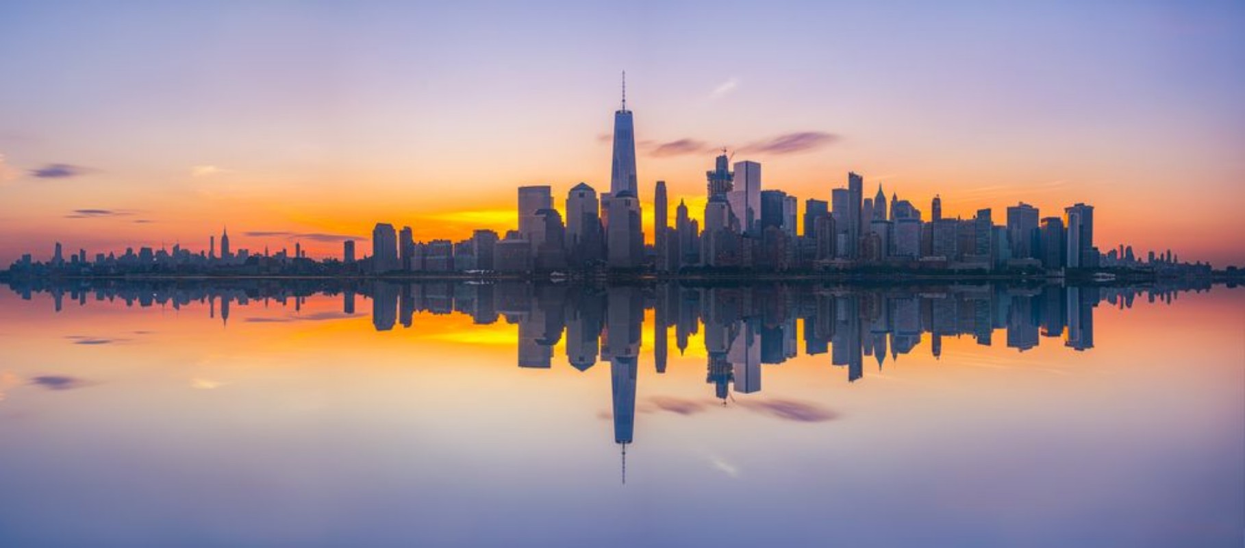 Picture of New York City Skyline Reflections panorama 