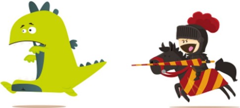 Image de Chevalier  lattaque du dragon 