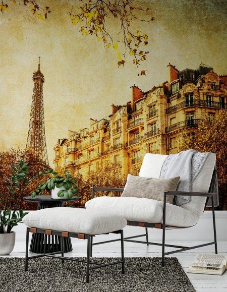 Bild på Vintage style picture of the Eiffel Tower