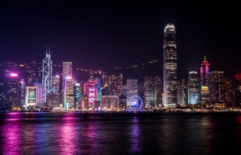 Picture of Hong Kong skyline om natten